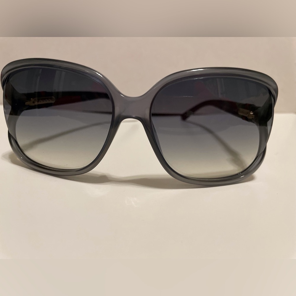 GUCCI GG Web 3646/S Oversized Sunglasses in 3NFUA Blue.